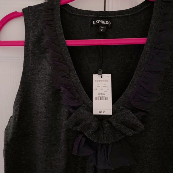 [Express] Ruffles Sweater Vest - Picture 2 of 3